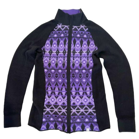 Title Nine 100% Merino Wool Long Sleeve Full Zip Cardigan Size Small - Picture 1 of 9